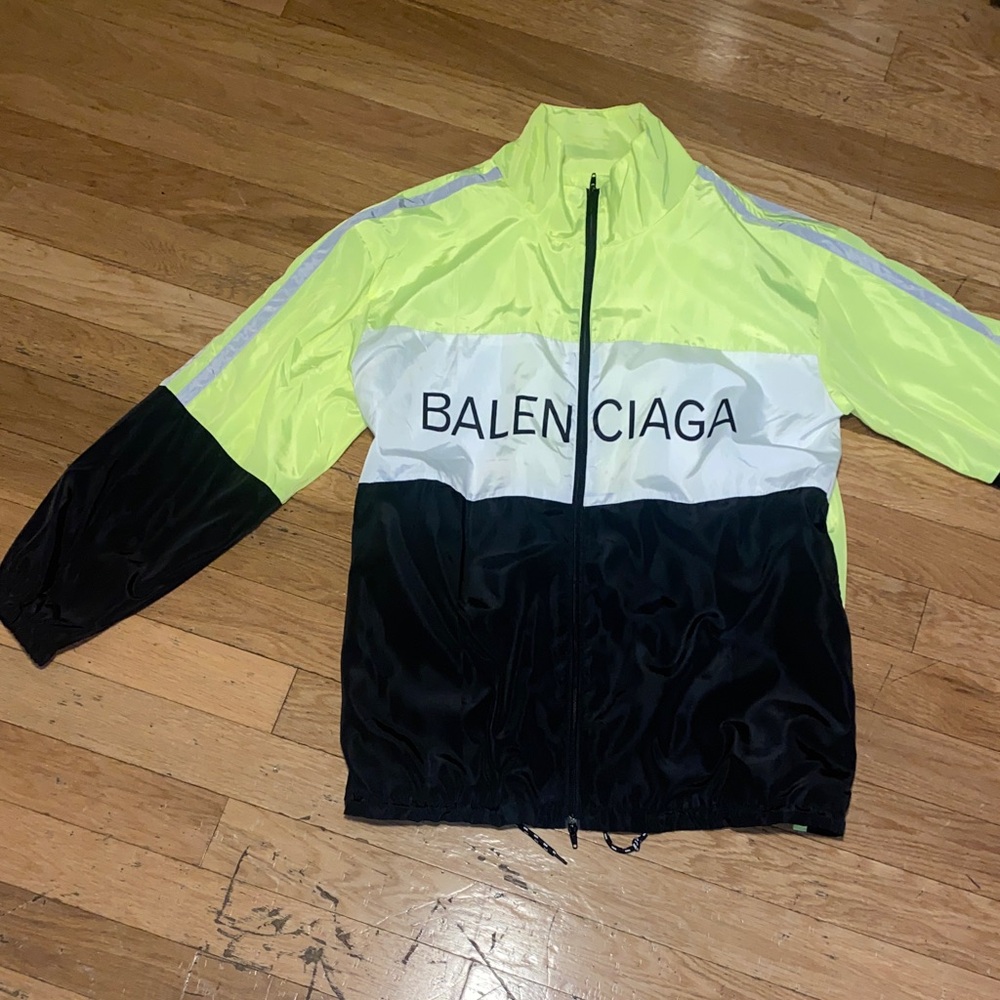 Balenciaga Vibrant Yellow and Black Windbreaker